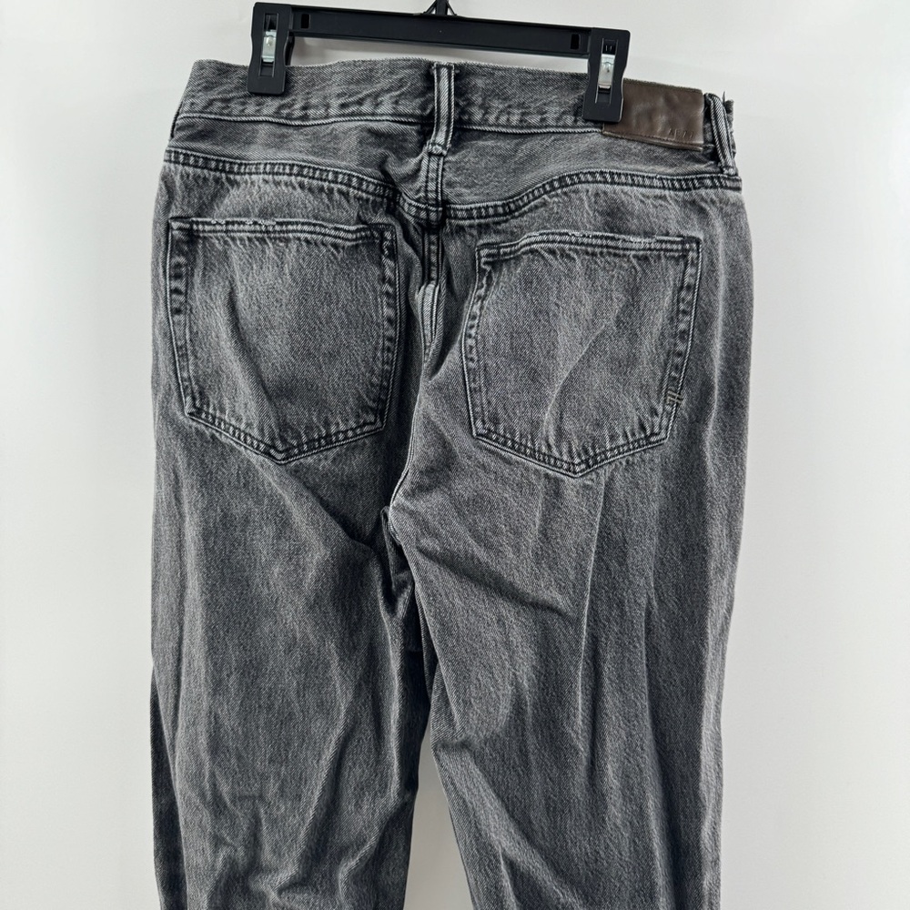 American Eagle Slouch Black Distressed Jeans Size 6 Zipper Fly - Picture 6 of 8